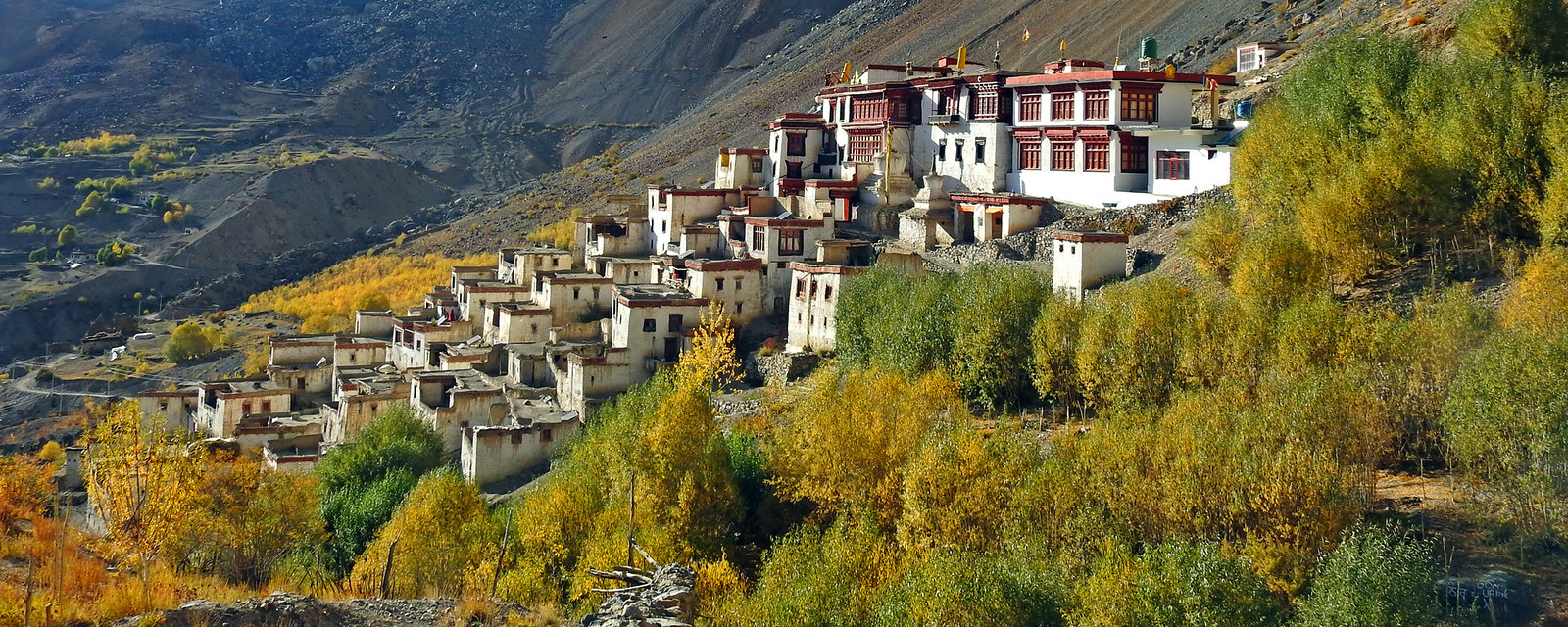 Remote Lingshed village nestled in the mountains of Ladakh, ancient monastery perched atop a hill in Lingshed, solo traveler hiking toward Lingshed Monastery through rugged terrain, group travelers experiencing the spiritual calm of Lingshed, panoramic view of Lingshed’s peaceful valley, monks walking through the quiet paths of Lingshed, solo traveler meditating in the serene surroundings of Lingshed Monastery, traditional Ladakhi homes in Lingshed village, group travelers attending a prayer ceremony at Lingshed Monastery, sunset casting a golden glow over the monastery and village of Lingshed