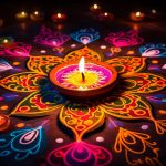 Diwali celebrations across India feature vibrant lights and unique traditions, In Maharashtra, families celebrate with Vasu Baras and traditional faral, enjoying sweets and fireworks, Uttar Pradesh's grand Ayodhya displays millions of diyas and vibrant Ganga Aarti, West Bengal's Kali Puja highlights devotion with illuminated homes and midnight prayers, In Rajasthan, colorful rangoli and illuminated palaces create a royal ambiance, Tamil Nadu and Karnataka celebrate Naraka Chaturdashi with ritual cleansing, colorful kolams, and traditional snacks, Punjab's Bandi Chhor Diwas at the Golden Temple is marked by thousands of diyas and community prayers, Gujarat's Chopda Puja signifies the new financial year, accompanied by lively garba and traditional sweets, Odisha honors ancestors with the Kaunriya Kathi ritual, lighting jute sticks and seeking blessings from Goddess Lakshmi, emphasizing remembrance and family bonds.